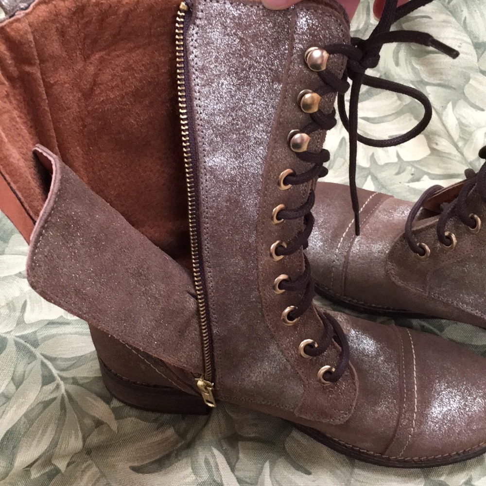 Unity In Diversity Brown Shimmer Boots - image 5